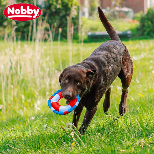Nobby Wasserspielzeug FLOATING - schwimmt - Apportierspielzeug Quietscher Seil