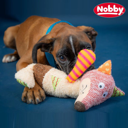 Nobby Plüsch-Hundespielzeug FUCHS & GIRAFFE - 30 cm Plüschtier Kuscheltier Hund