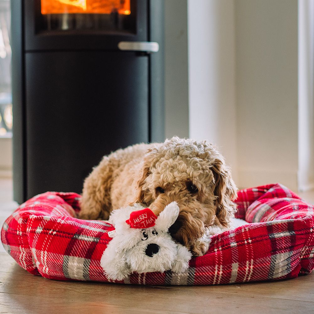 Nobby XMAS Plüsch-Hundespielzeug Hund SCHLAPPI - 28+42 cm Plüschtier Kuscheltier