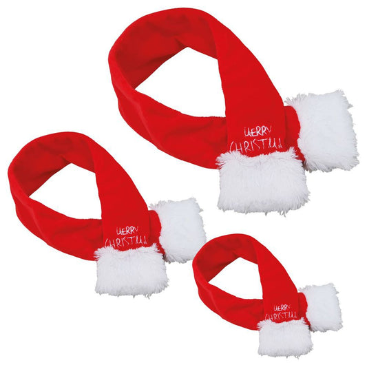 Nobby XMAS Plüsch-Schal für Hunde - 45/65/85 cm - Weihnachtsschal Hundeschal