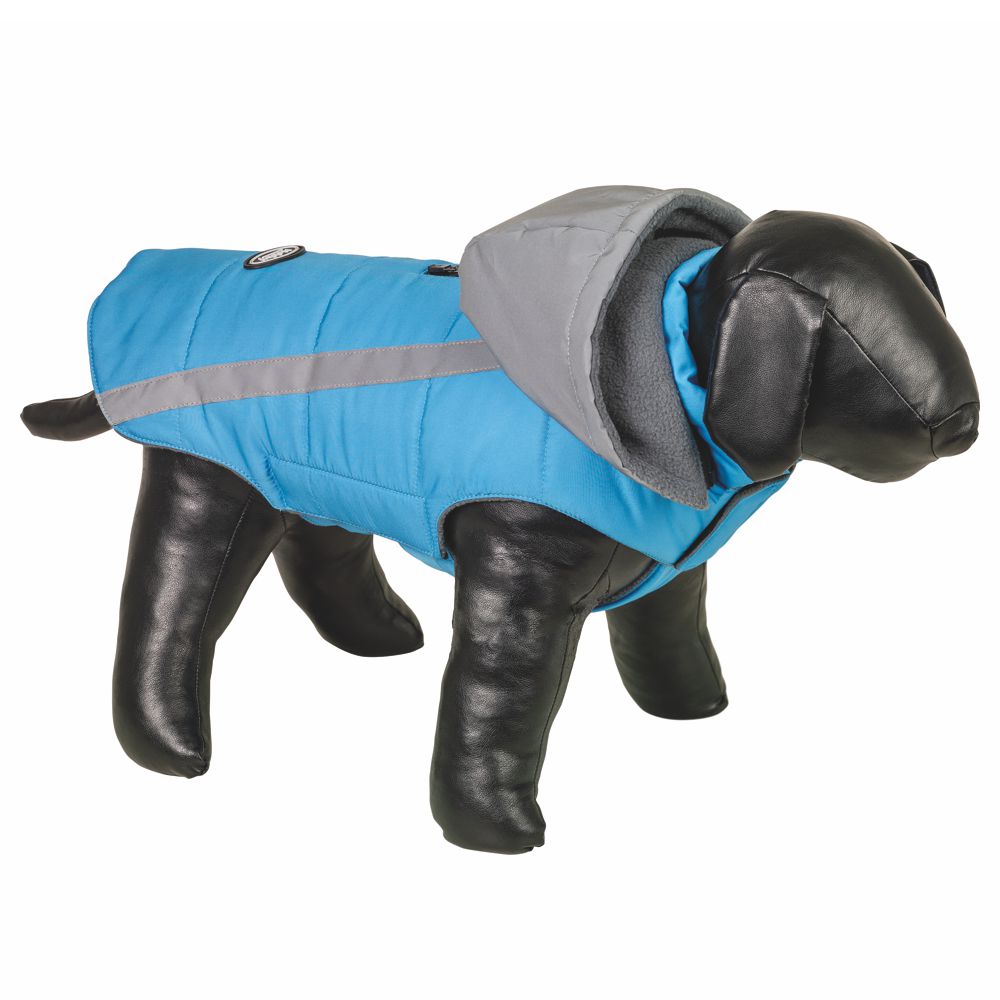 Nobby Hundemantel REFLECT - blau/grau - Hundejacke Regenmantel Hundepullover