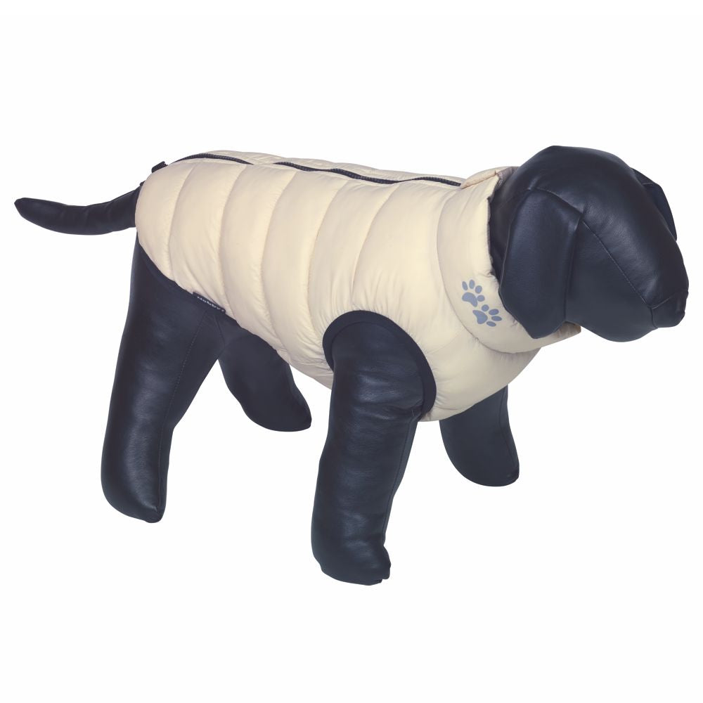 Nobby Hundemantel LIGHT - beige + grau - Wendemantel Regenmantel Hundejacke