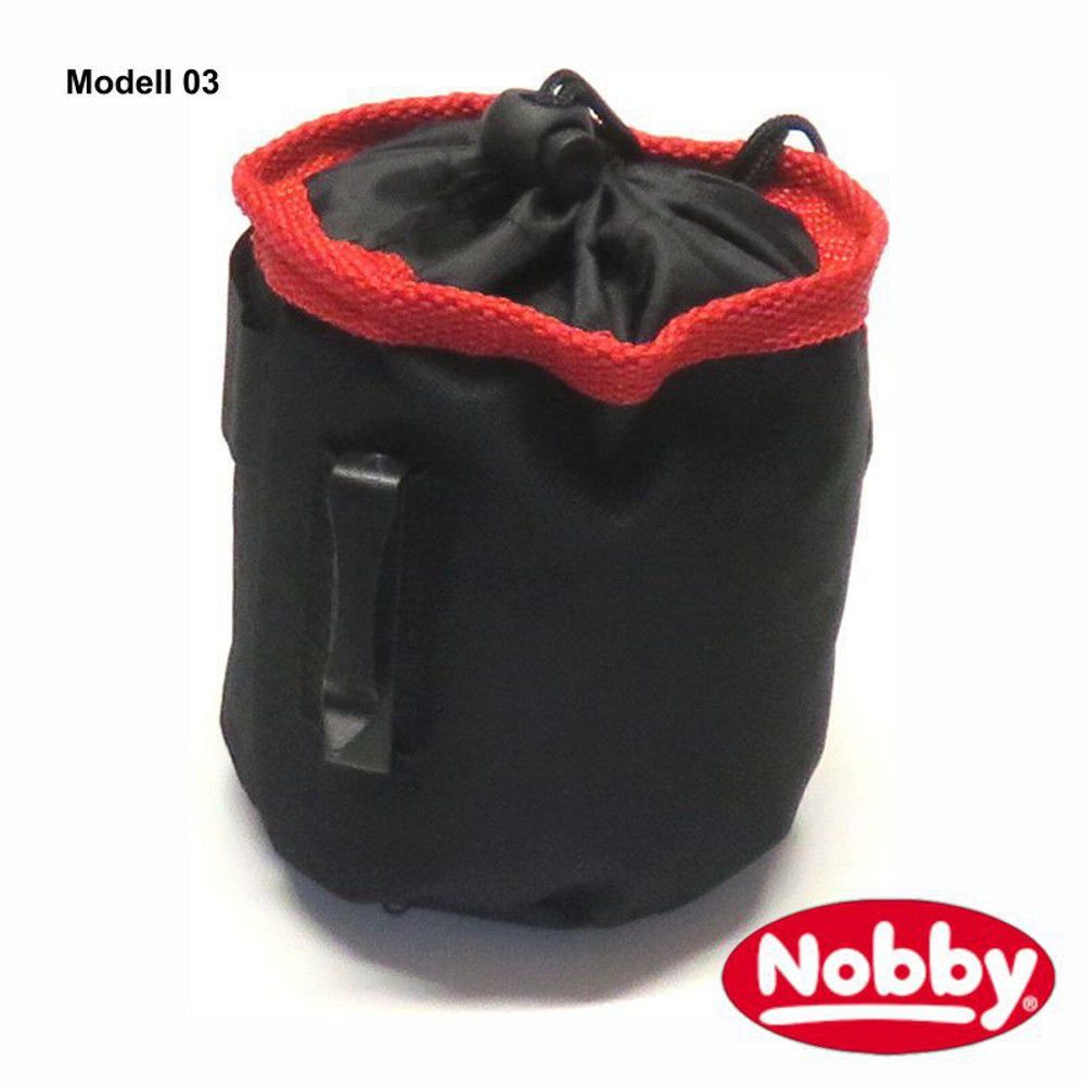 Nobby Snackbeutel - Nylon Futterbeutel Leckerlibeutel Snacktasche - Clip + Klett