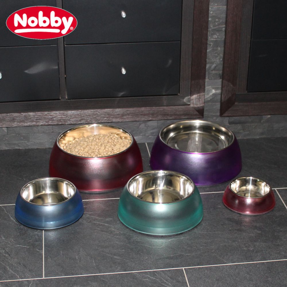 Nobby Futternapf DIVA CLEAR - 4 Größen Edelstahl Wassernapf Fressnapf Hundenapf