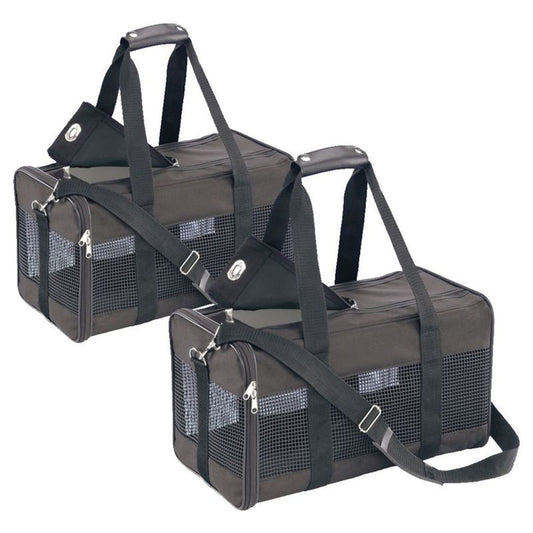 Nobby Transporttasche für Katze / Hund - Nylon Tragetasche Transportbox schwarz