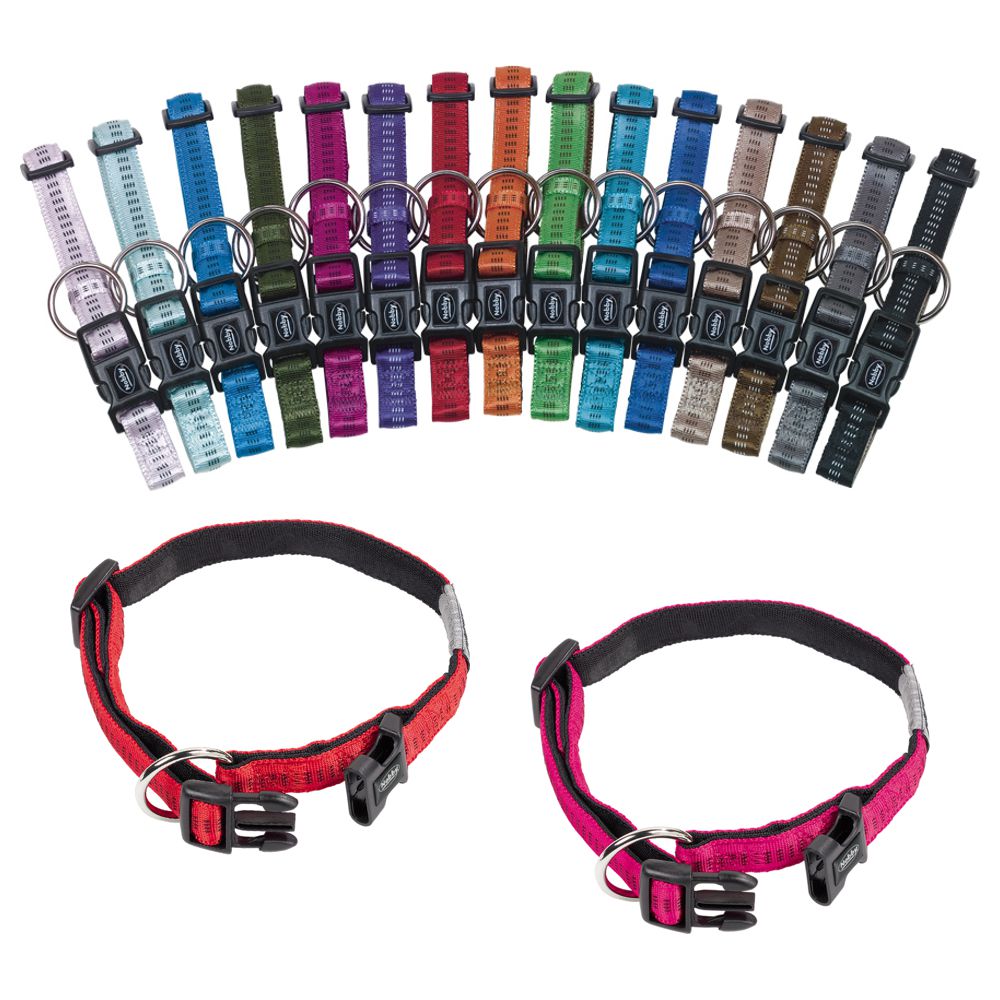 Nobby Halsband SOFT GRIP XS/XS-S/S-M/M-L/L-XL alle Farben - Nylon Hundehalsband