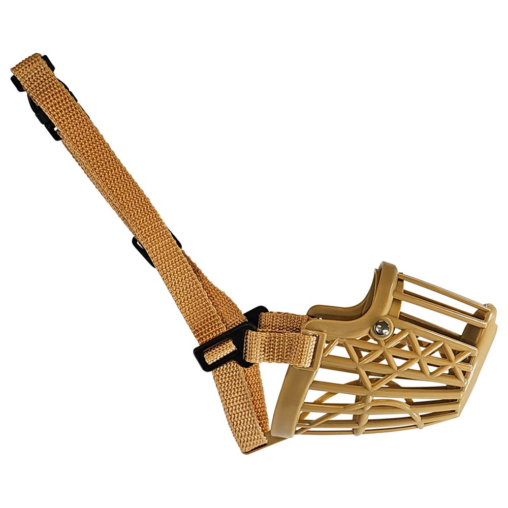 Nobby Maulkorb - Größe XXS-XL - schwarz+braun Kunststoff Nylon Hundemaulkorb