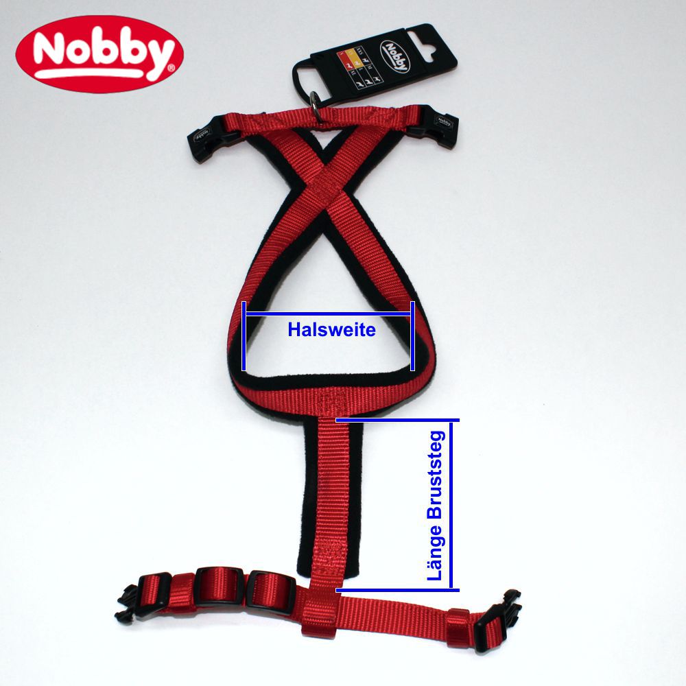 Nobby Geschirr CLASSIC COMFORT - Nylon-Fleece Hundegeschirr Komfortgeschirr