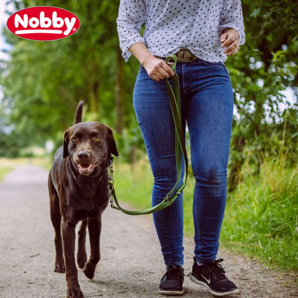 Nobby Führleine CLASSIC PRENO 200 cm - 15/20/25 mm breit - Nylon Hundeleine 2 m