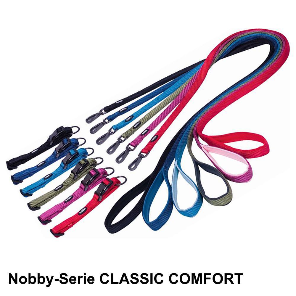 Nobby Halsband CLASSIC COMFORT - XS-S/S-M/M-L - alle Farben Nylon Hundehalsband