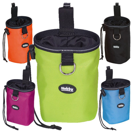 Nobby Snackbeutel RIO - Nylon Futterbeutel Leckerlibeutel Snacktasche mit Clip