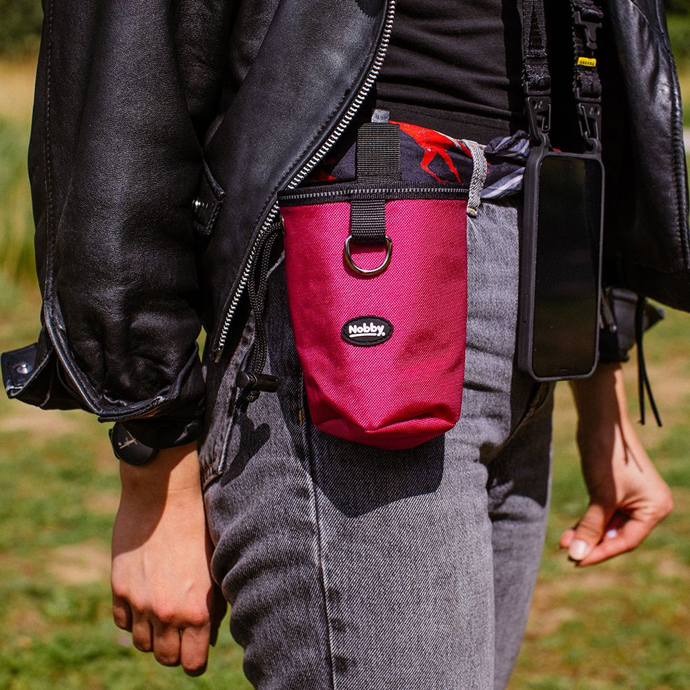 Nobby Snackbeutel RIO - Nylon Futterbeutel Leckerlibeutel Snacktasche mit Clip