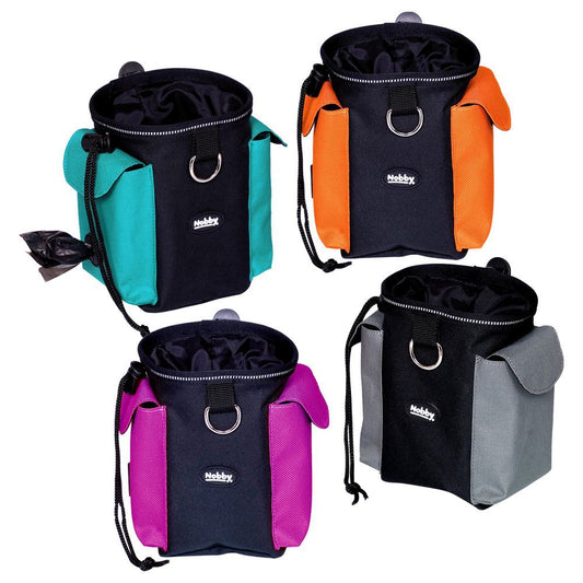 Nobby Snackbeutel RIO 2in1 - Nylon Kotbeutelspender Futterbeutel Snackbag Clip
