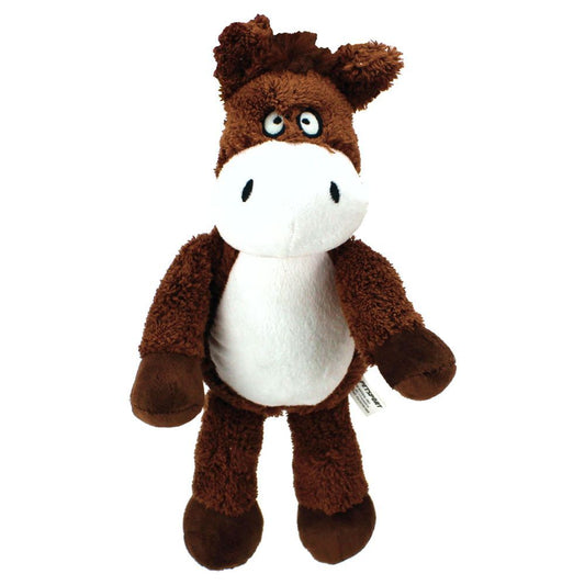 PetSport Plüsch Hundespielzeug Pferd - Kuscheltier mit Squeaker Welpen Spielzeug