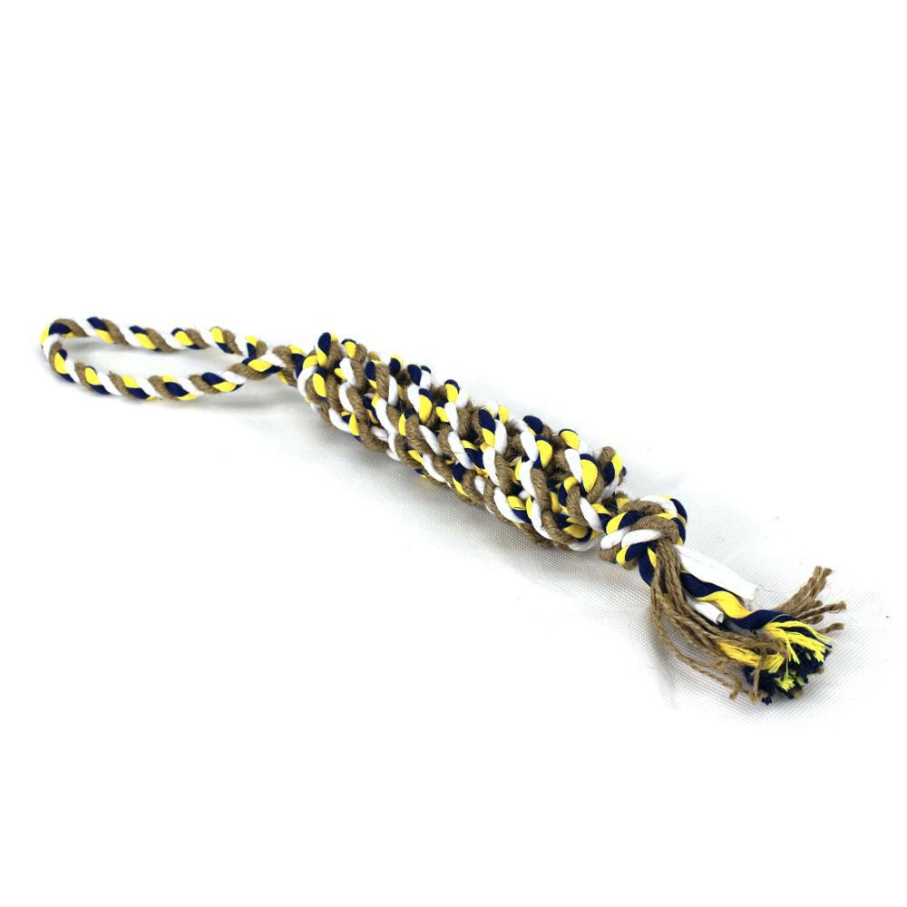 PetSport Knotenseil TRIPLE TEX Baumwoll-Seil Zerrspiel Spieltau Kauseil Wurfseil