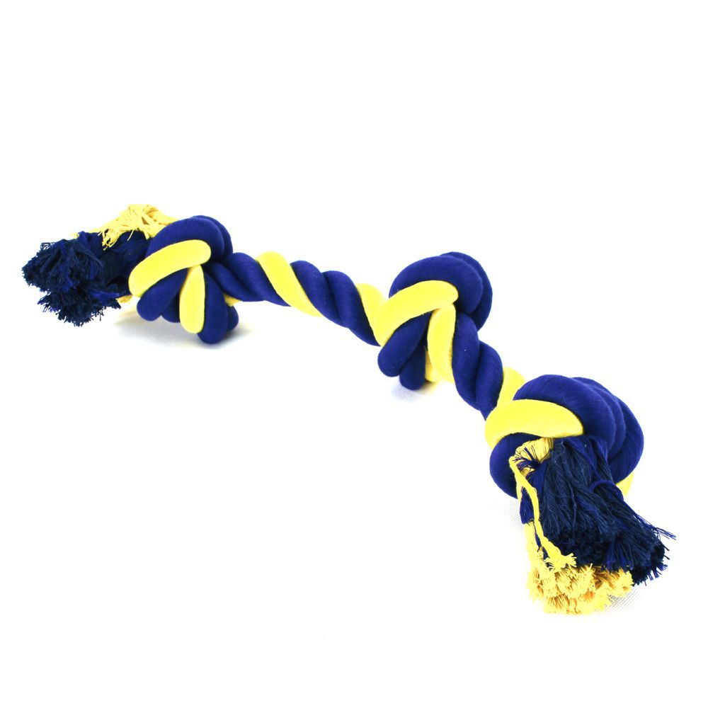 PetSport Knotenseil - Baumwoll-Seil Zerrspiel Spieltau Kauseil Wurfspiel