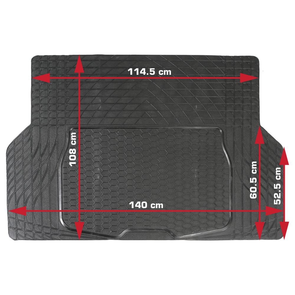 Dino universal Kofferraummatte 140 x 108 cm - universell zuschneidbar - schwarz