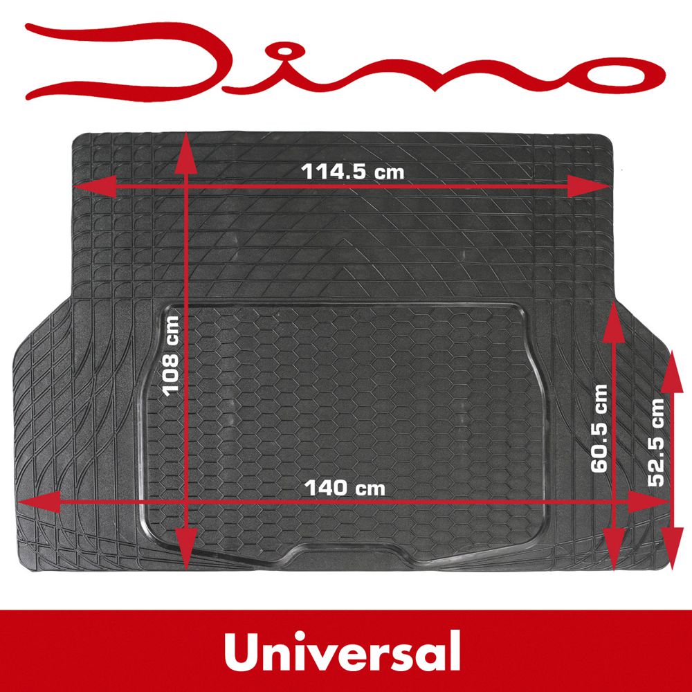 Dino universal Kofferraummatte 140 x 108 cm - universell zuschneidbar - schwarz