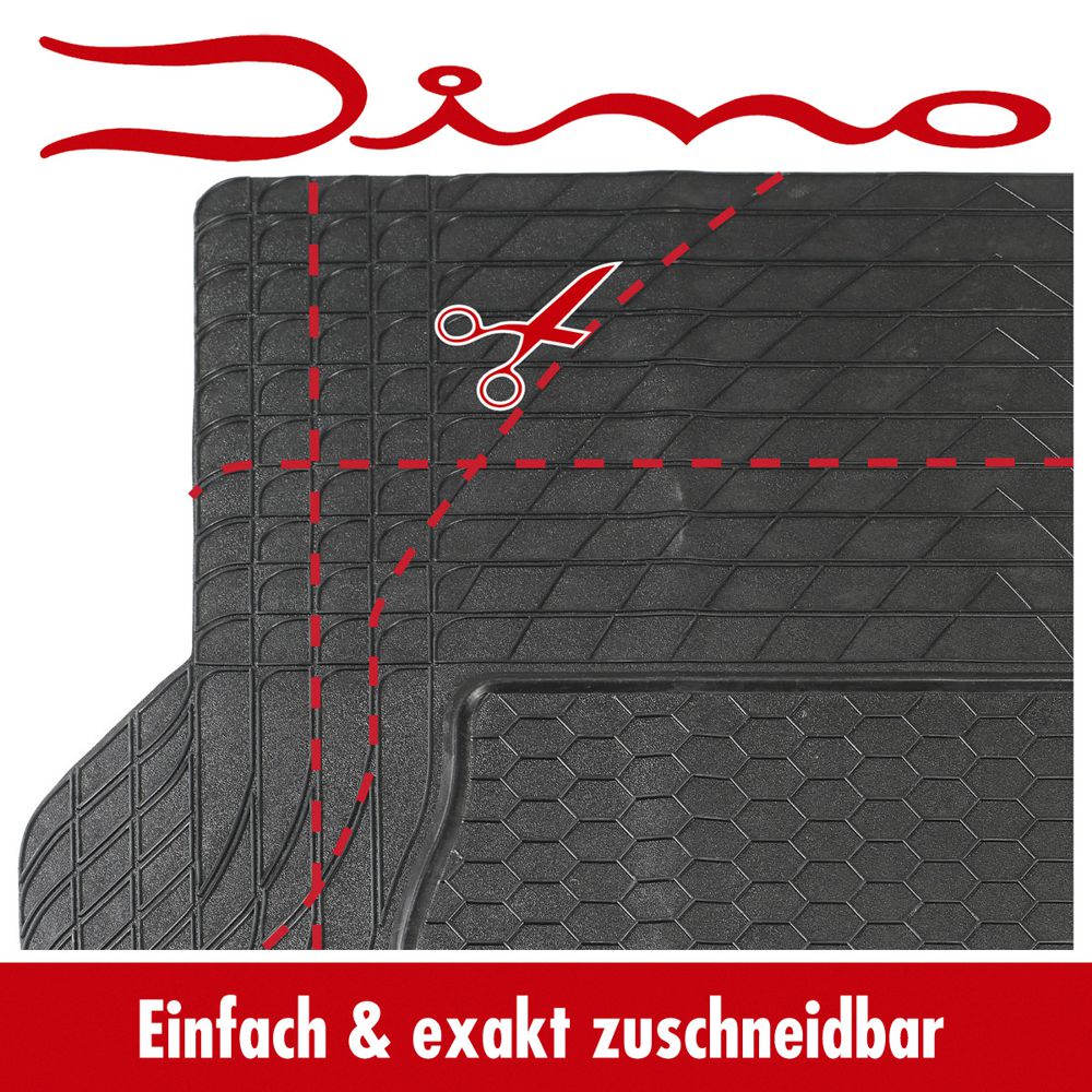 Dino universal Kofferraummatte 140 x 108 cm - universell zuschneidbar - schwarz