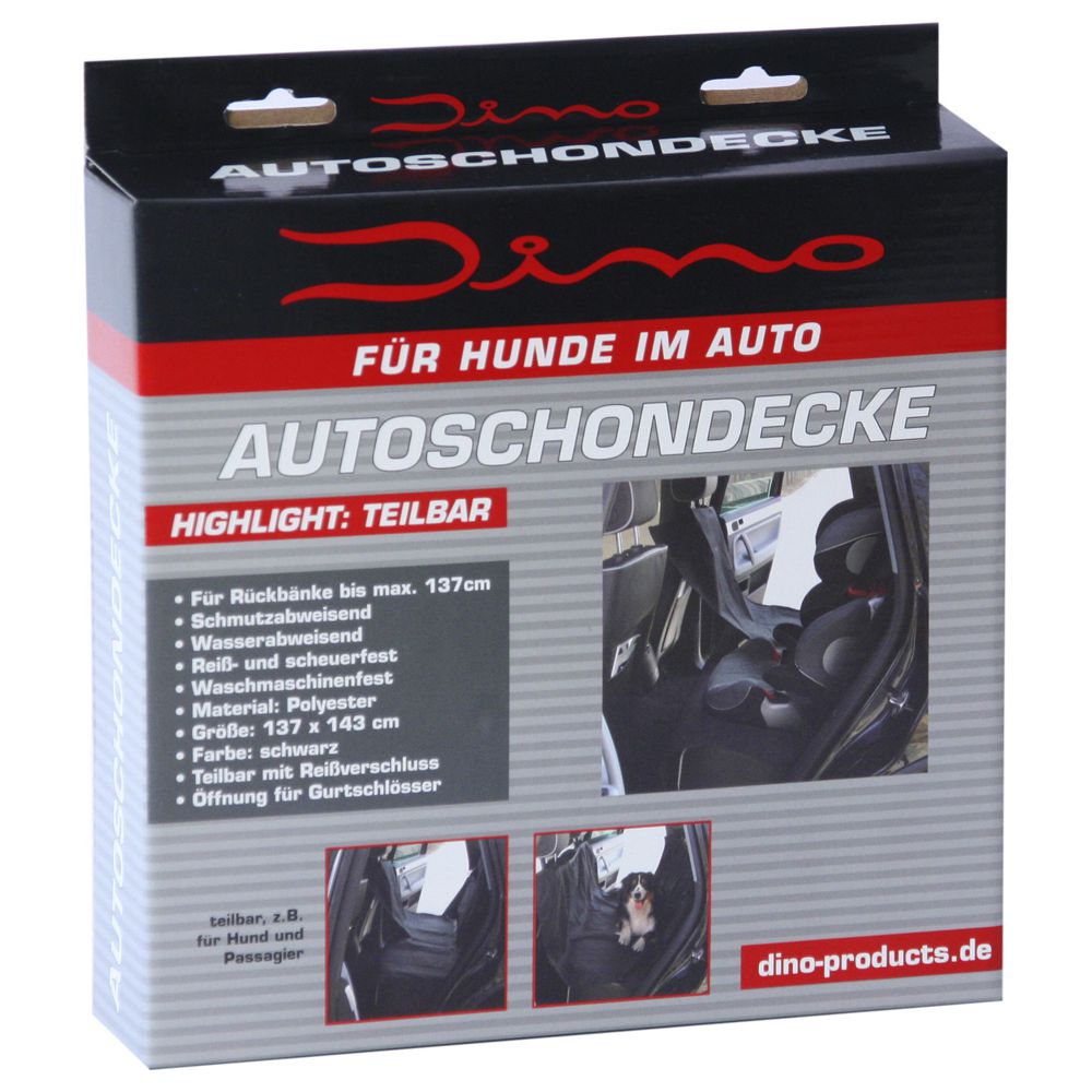 Dino Kfz Hundedecke - teilbar - Schutzdecke Schondecke - Schutz für Auto + Sitze