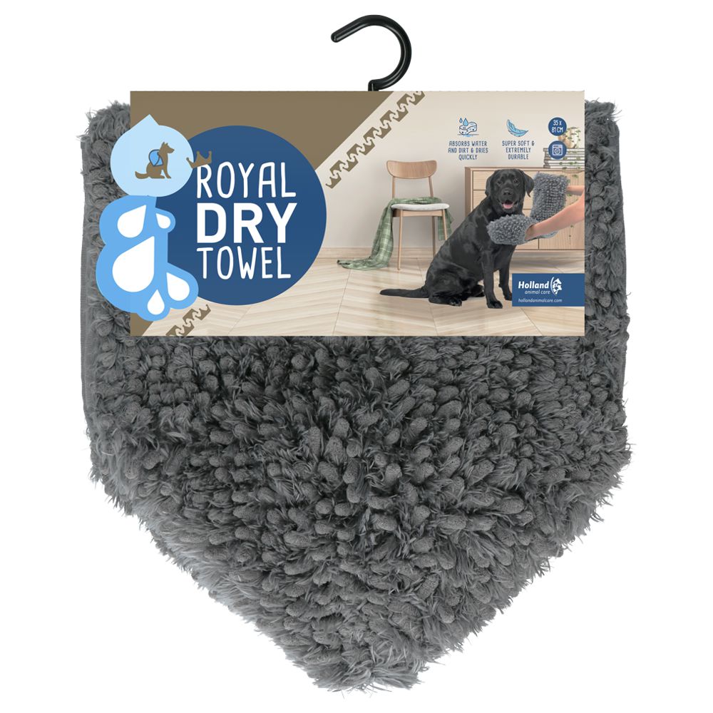 Royal Dry Towel - 35 x 80 cm - Mikrofaser Hundehandtuch Haustier-Trockentuch