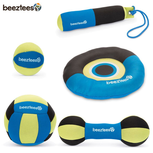 Beeztees Fetch Neopren - Ball Hantel Dummy Disc - Apportierspiel Wasserspielzeug