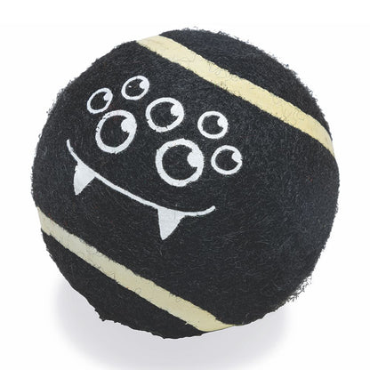 Beeztees HALLOWEEN Spooky Tennisball - 4 Stk - 6,3 cm - Apportierspiel Ball Hund