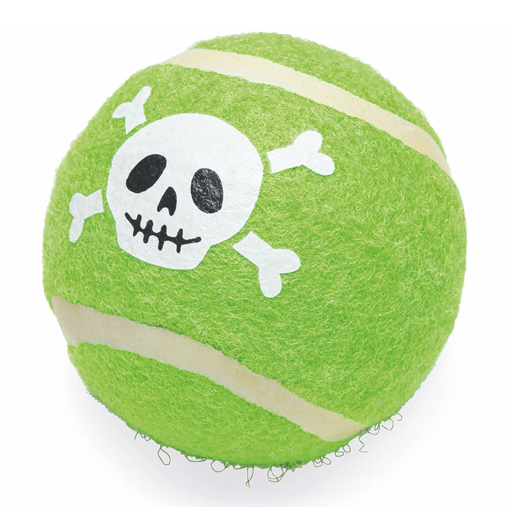 Beeztees HALLOWEEN Spooky Tennisball - 4 Stk - 6,3 cm - Apportierspiel Ball Hund