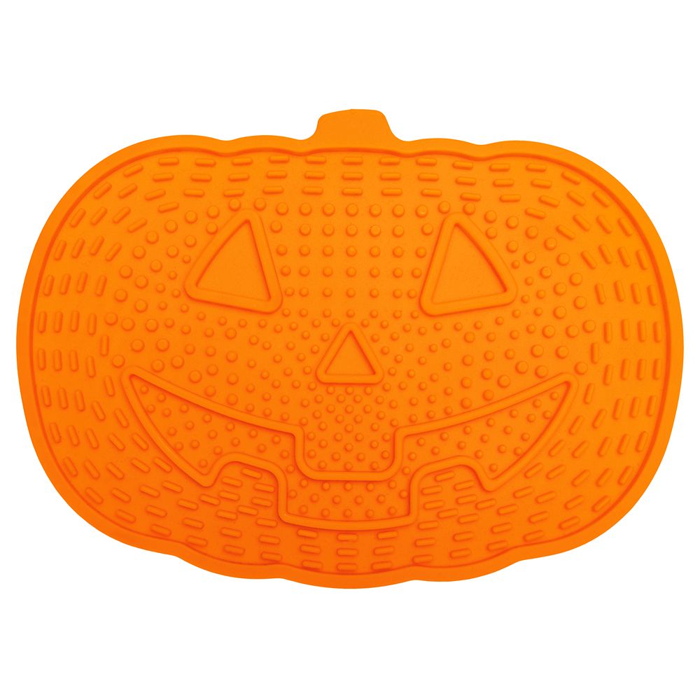 Beeztees HALLOWEEN Silikon-Leckmatte Kürbis - Hund Katze - Schleckmatte