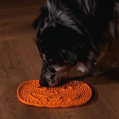 Beeztees HALLOWEEN Silikon-Leckmatte Kürbis - Hund Katze - Schleckmatte