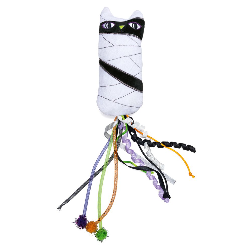 Beeztees HALLOWEEN Plüsch-Katzenspielzeug Mumie - mit Catnip - Katzenminze