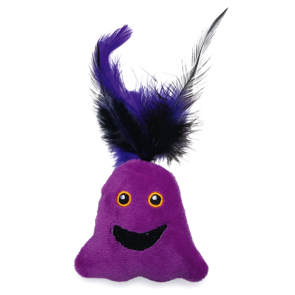 Beeztees HALLOWEEN Katzenspielzeug-Set - Kürbis Geist Ball - mit Catnip+Rassel