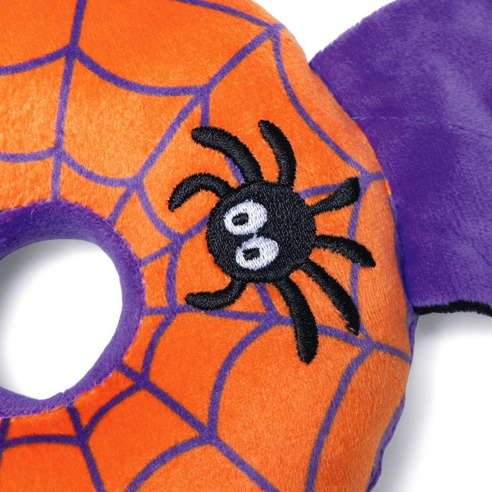 Beeztees HALLOWEEN Plüsch-Hundespielzeug Fledermaus - Kuscheltier Squeaker Seil