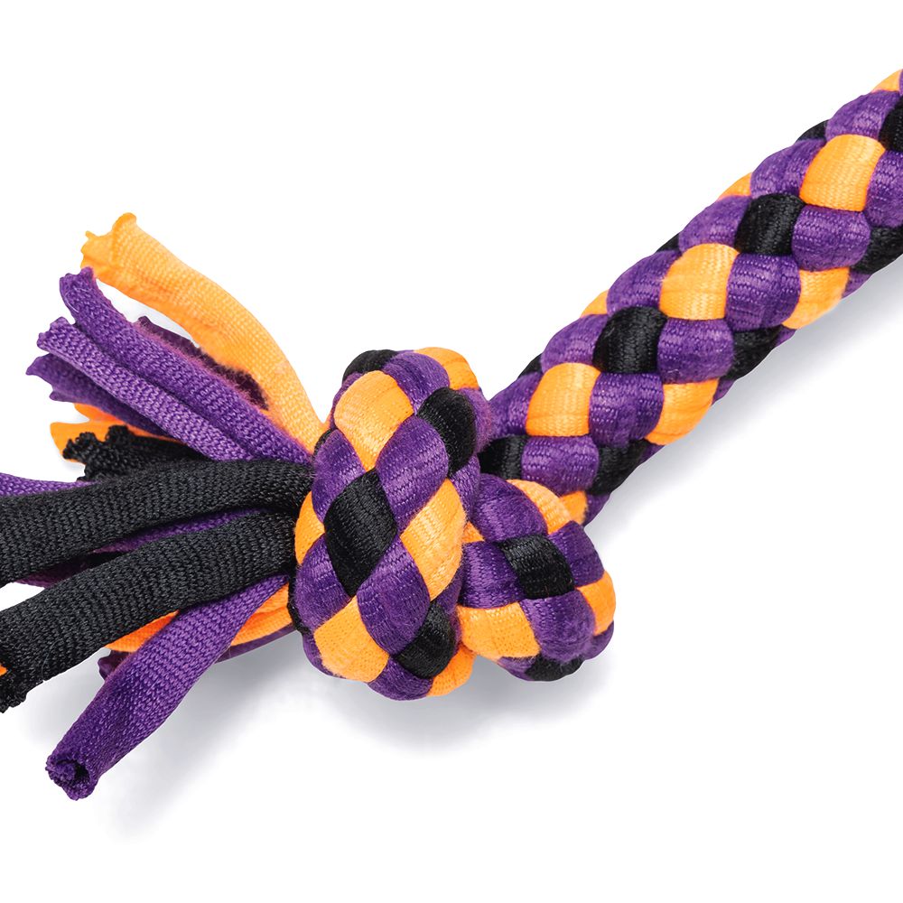Beeztees HALLOWEEN Plüsch-Hundespielzeug Fledermaus - Kuscheltier Squeaker Seil