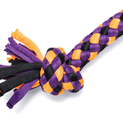 Beeztees HALLOWEEN Plüsch-Hundespielzeug Fledermaus - Kuscheltier Squeaker Seil