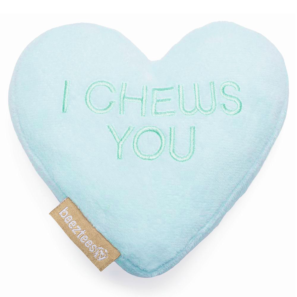 Beeztees Plüsch-Hundespielzeug - Herzchen - blau