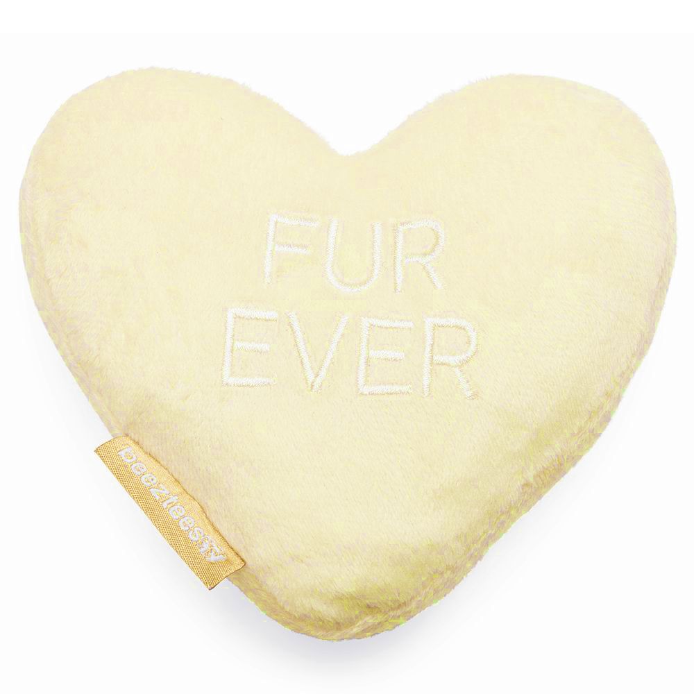 Beeztees Plüsch-Hundespielzeug - Herzchen - gelb