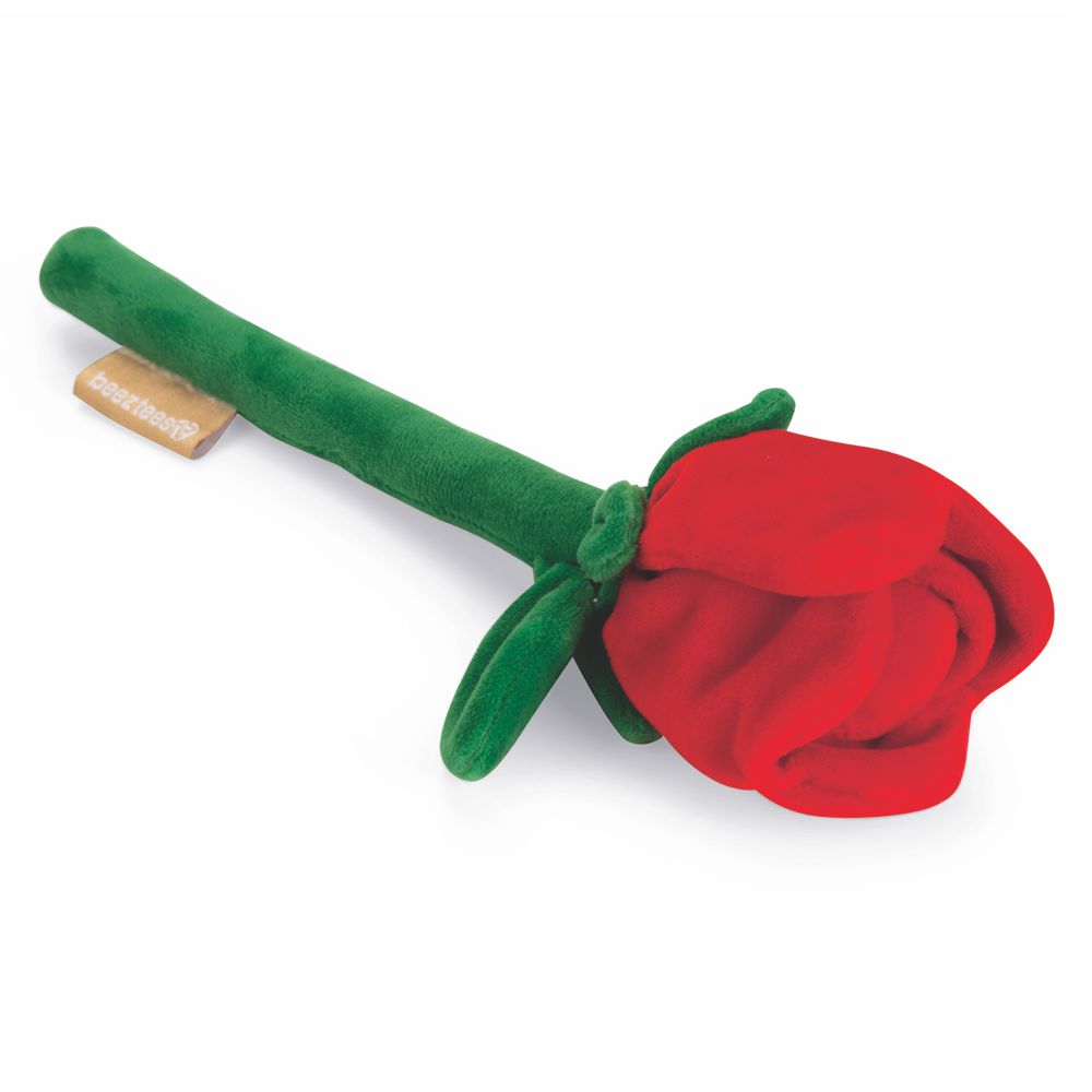 Beeztees Plüsch-Hundespielzeug - rote Rose - 30 cm Plüschspielzeug Kuscheltier