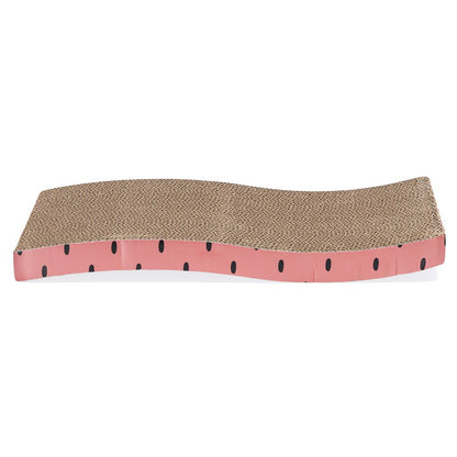 Beeztees Kratzbrett DOTS rosa - 47 x 24,5 cm - Kratzpappe Karton mit Katzenminze
