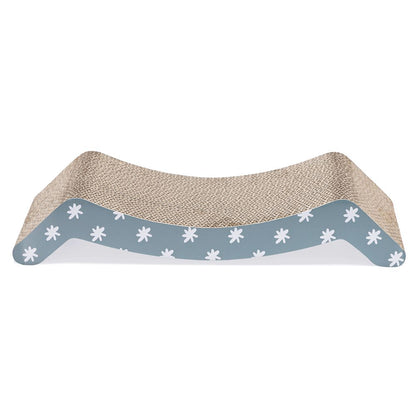 Beeztees Kratzbrett STAR grau - 44,5 x 21 cm - Kratzpappe Karton mit Katzenminze