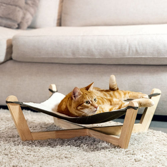 Designed by Lotte Hängematte GAIA - für Katzen - Holz - 51 x 51 cm - Katzenbett