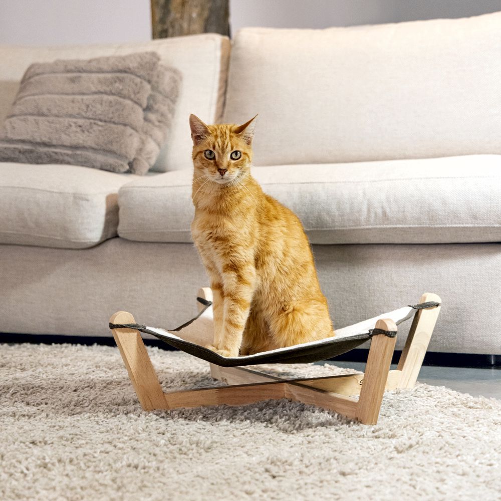Designed by Lotte Hängematte GAIA - für Katzen - Holz - 51 x 51 cm - Katzenbett