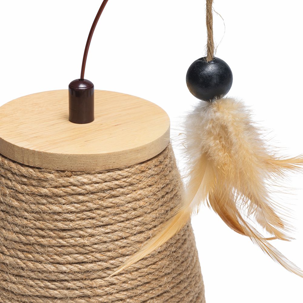 Designed by Lotte Katzenspielzeug MAE - Tumble - 15 x 18 cm - Holz - Feder Kugel