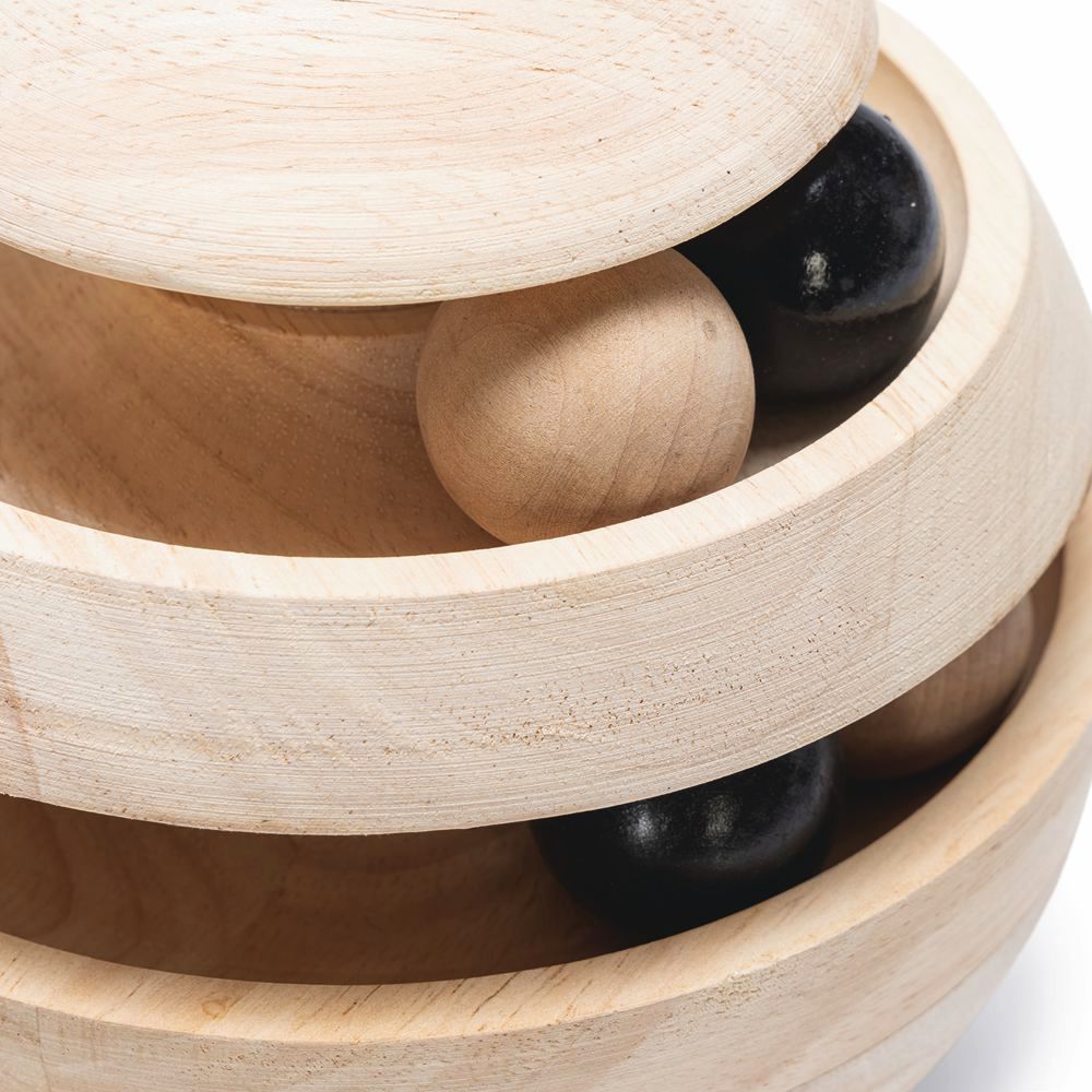 Designed by Lotte Katzenspielzeug NEYA - Spielkugel - Ø 16 cm - Holz - 4 Kugeln