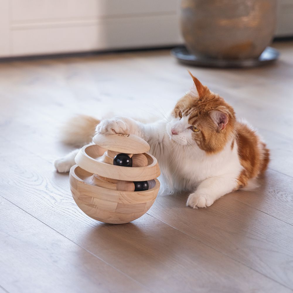 Designed by Lotte Katzenspielzeug NEYA - Spielkugel - Ø 16 cm - Holz - 4 Kugeln