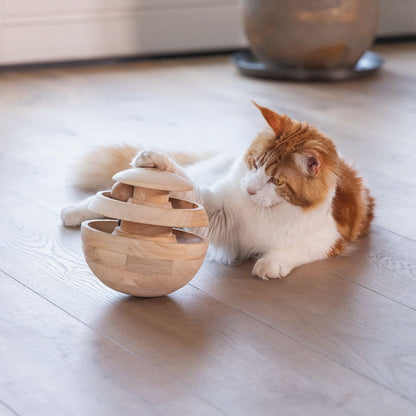 Designed by Lotte Katzenspielzeug NEYA - Spielkugel - Ø 16 cm - Holz - 4 Kugeln