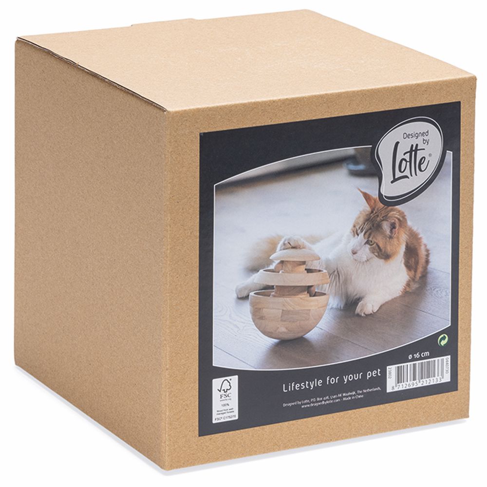 Designed by Lotte Katzenspielzeug NEYA - Spielkugel - Ø 16 cm - Holz - 4 Kugeln