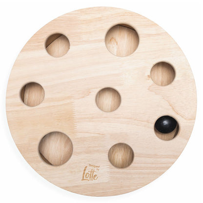 Designed by Lotte Katzenspielzeug RAYA - 30 x 7 cm - Holz - 2 Kugeln Kratzbrett