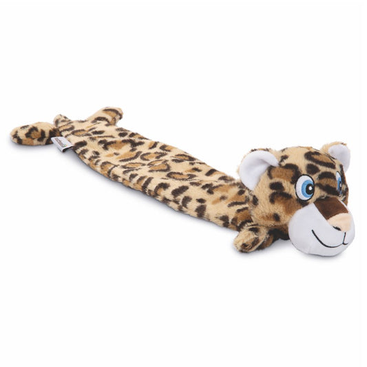 Beeztees Plüsch-Hundespielzeug Leopard ABU - 55 cm - Kuscheltier Squeaker