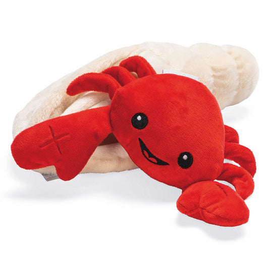 Beeztees Plüsch-Hundespielzeug - Muschel mit Krebs - Versteckspiel ohne Squeaker